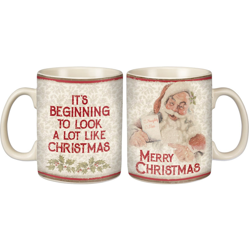 Merry Christmas Vintage Mug (PACK OF 2)