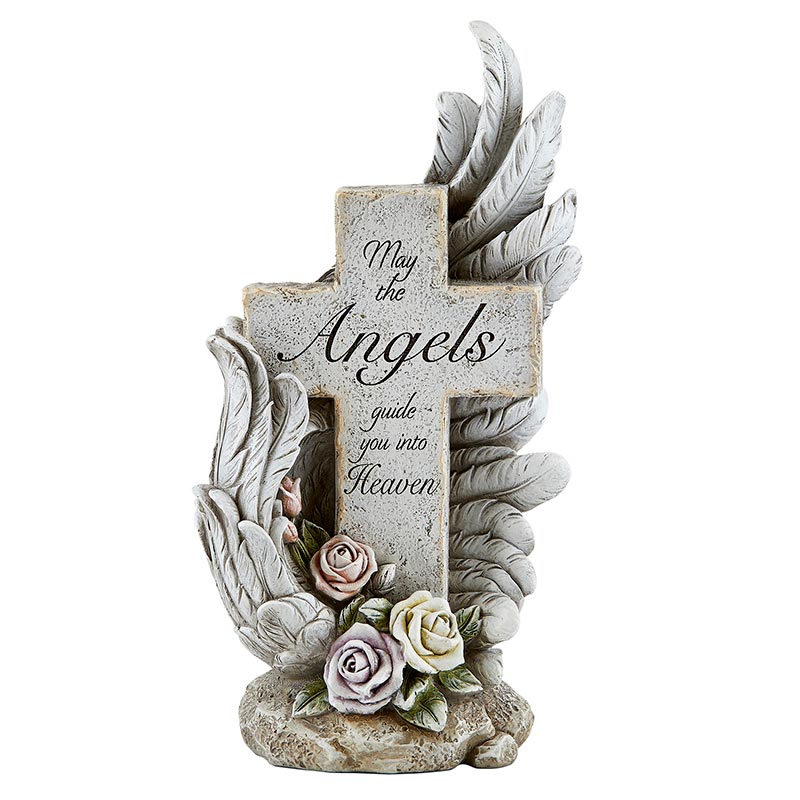 "May The Angels Guide You Into Heaven" Cross Figure