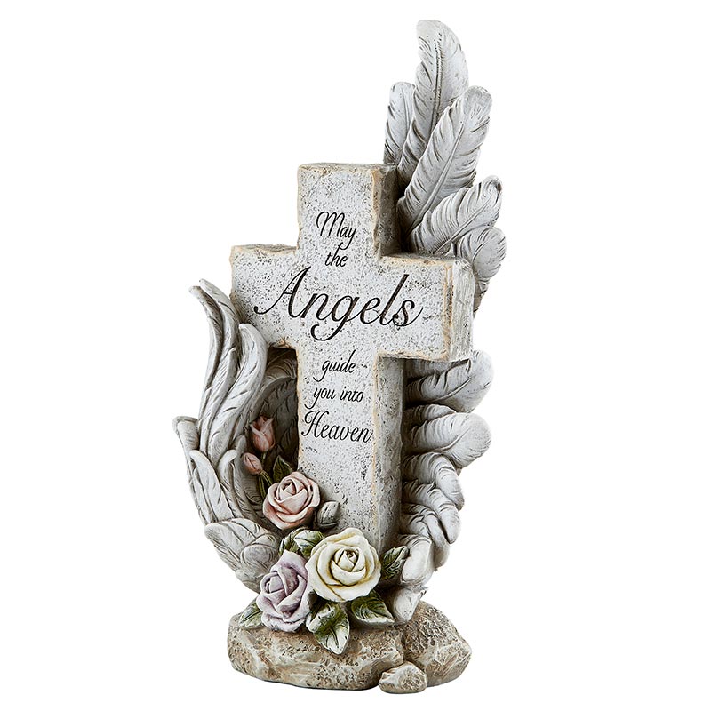 "May The Angels Guide You Into Heaven" Cross Figure