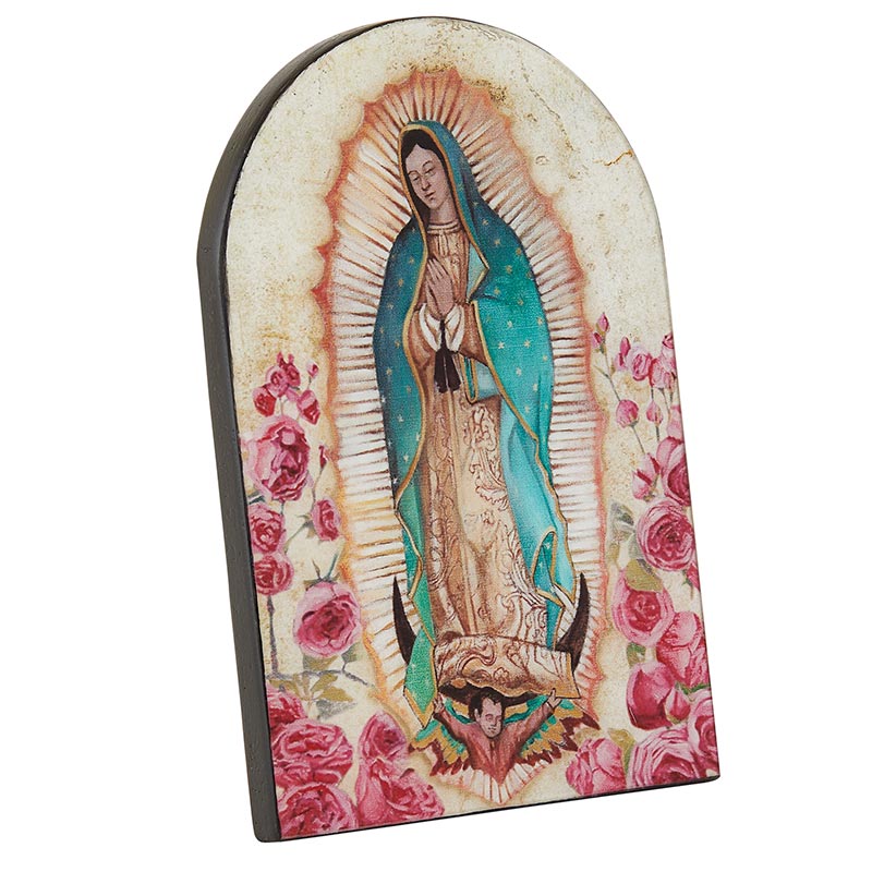 Arched Wood Plaque - Our Lady Of Guadalupe