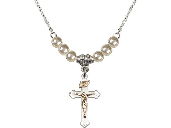 N21 Birthstone Necklace Crucifix