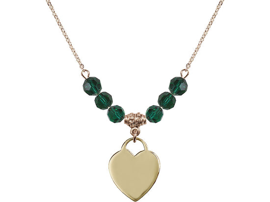 N30 Birthstone Necklace Heart Available in 15 Colors