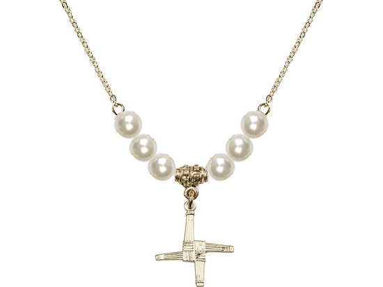 N31 Birthstone Necklace St. Brigid Cross