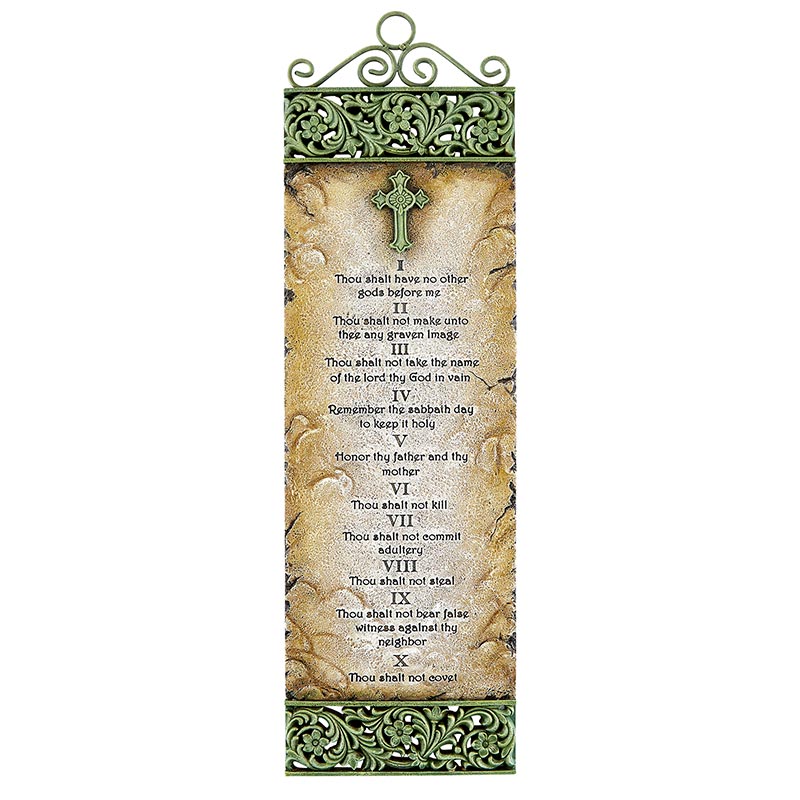 Ten Commandments Plaque