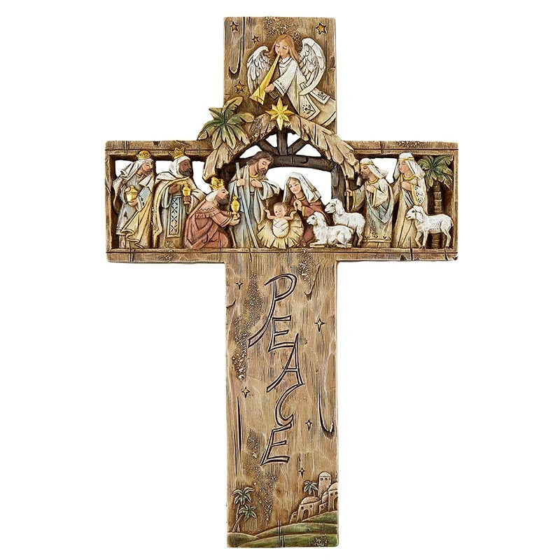Adoration of the Magi Cross – Nativity Religious Wall Decor