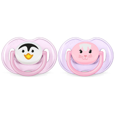 NEW Animal Soother (0-6 Mo’s) 2-Pk “PINK/PURPLE” (Mixed)