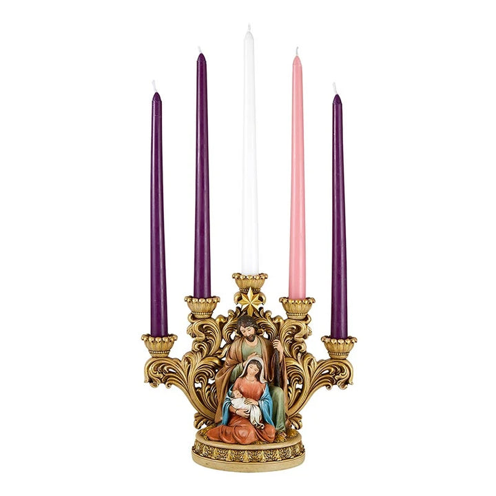 Gift-boxed Nativity Star Advent Candleholder for Catholic families, seasonal décor, and religious Christmas gifting.