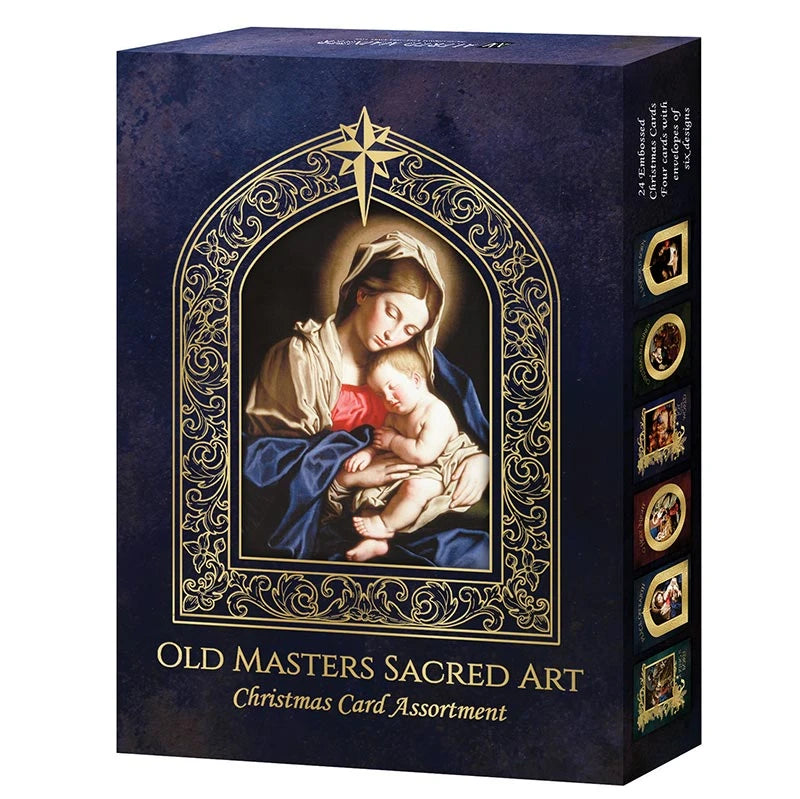 Old Masters Christmas Card Set with 24 Catholic cards in 6 assorted Renaissance-inspired Nativity designs.