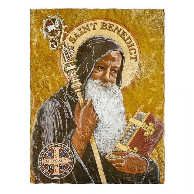 Saint Benedict Medal Plaque – Religious Protection Wall Decor