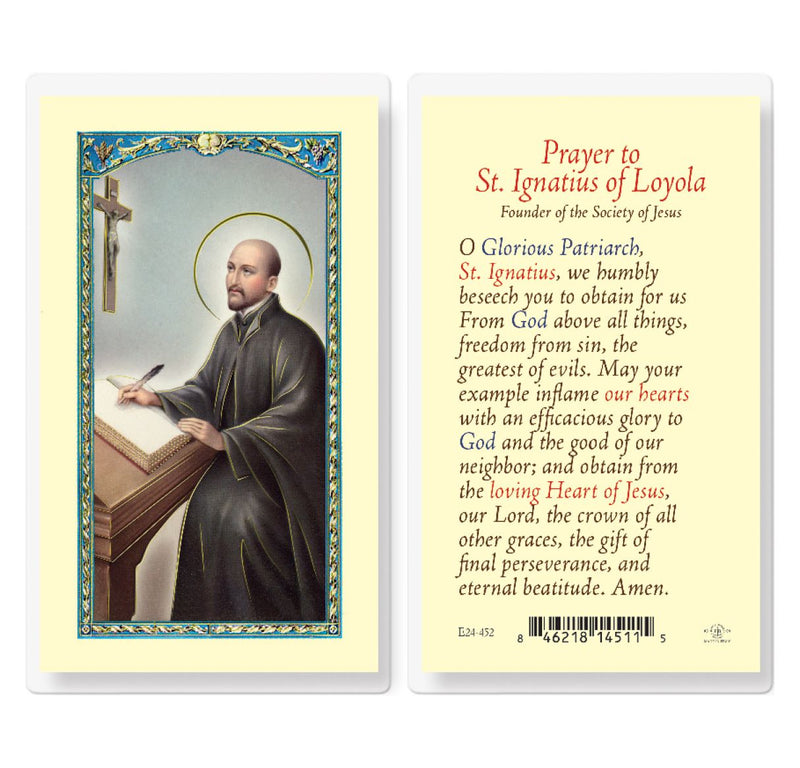 Saint Ignatius Loyola Holy Card