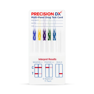 PRECISION DX 5 PANEL DIP CARD- (THC/COC/AMP/OPI/MAMP)