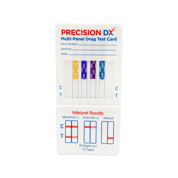 Our New Precision Multi Panel Drug Dip Card Test has no flood technology and is a one-step urine test for simultaneous detection of drugs in urine. Custom configurations are available on all rapid drug test products.