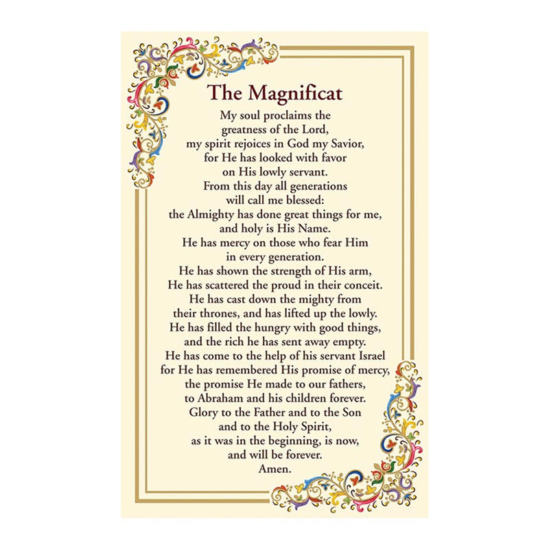Magnificat Prayer Florentine Holy Card – 25/pk