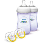AVENT NATURAL BABY BOTTLE PURPLE BABY GIFT SET