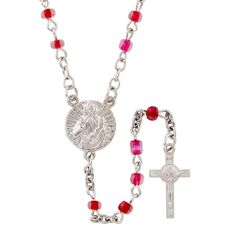 Sacred Heart Rosary With Window Card