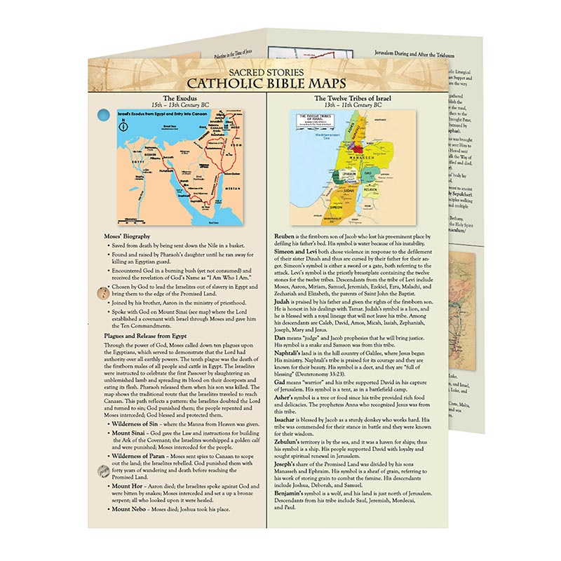 Sacred Stories Trifold Chart - Catholic Bible Maps