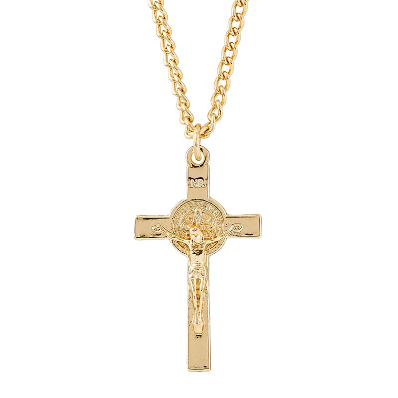 Saint Benedict Crucifix Pendant Necklace