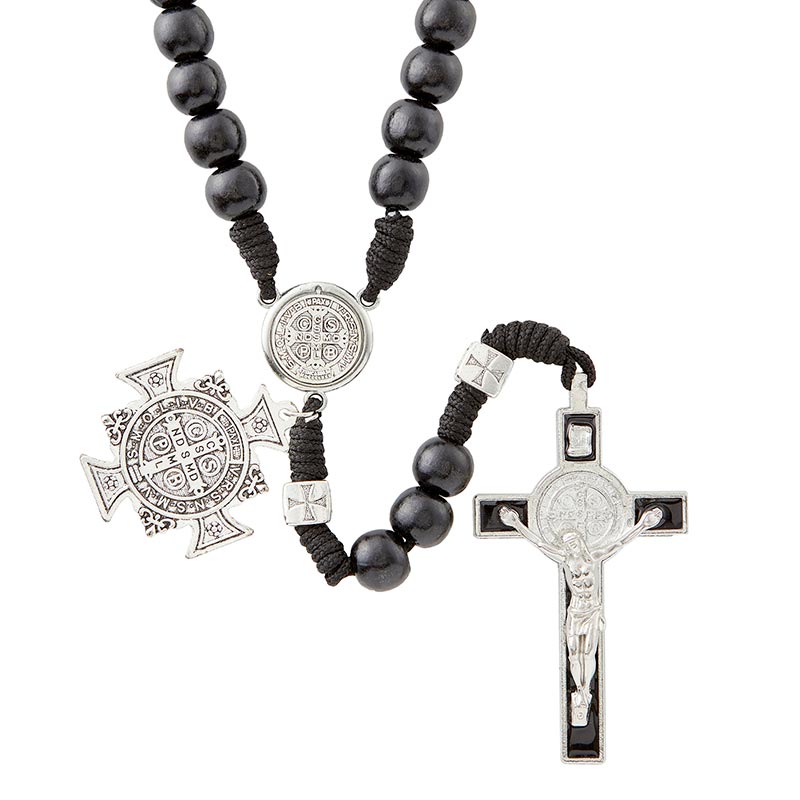 Saint Benedict Paracord Rosary - Black
