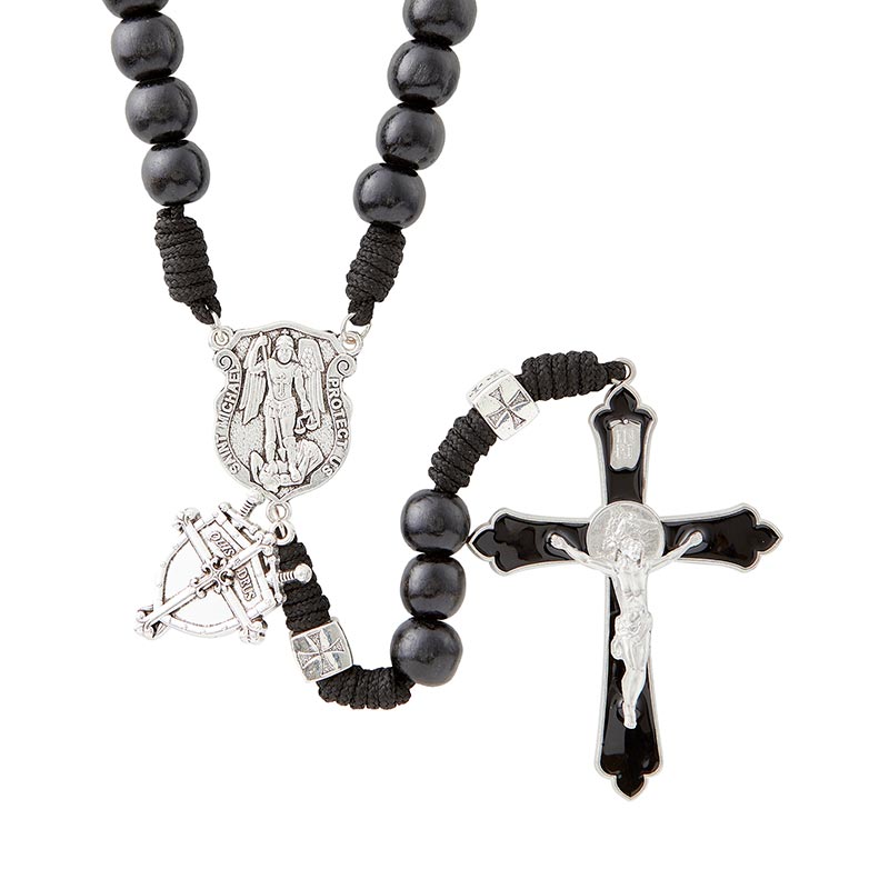 Saint Michael Paracord Rosary - Black