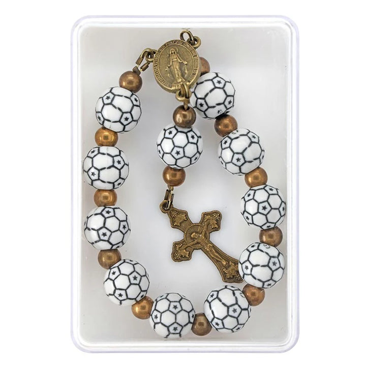 Catholic soccer one-decade rosary from the Game-Day Collection for players, coaches, teams, and pre-game prayer.
