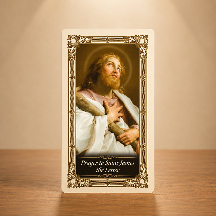St. James the Lesser Prayer Card with sacred artwork of the apostle
