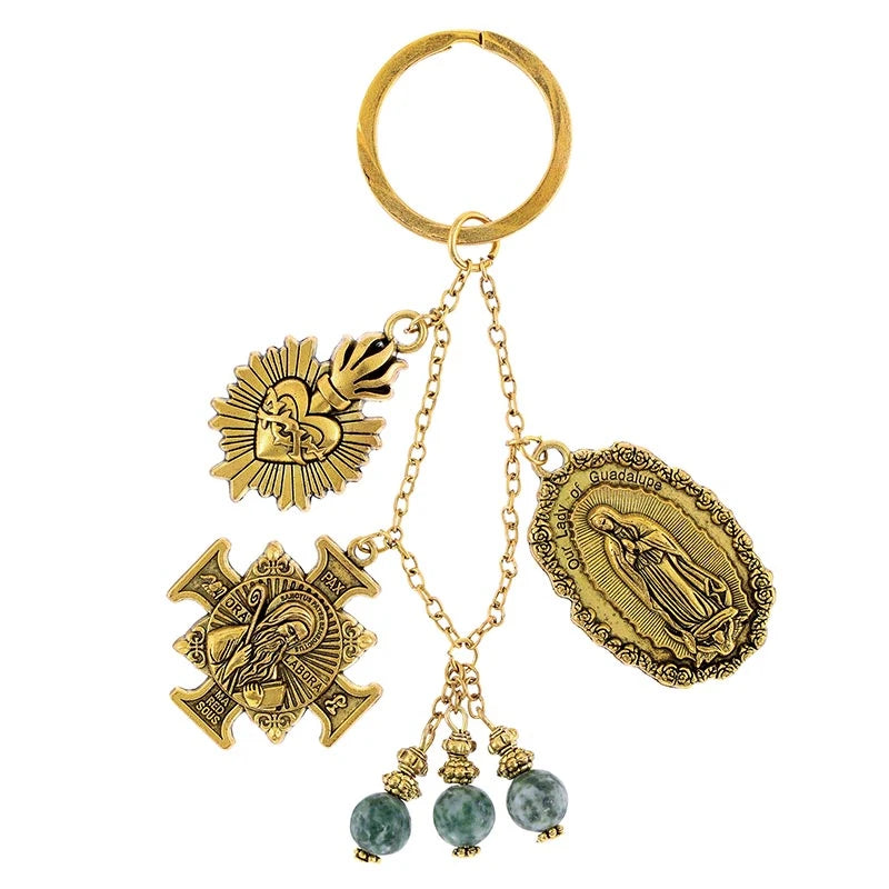 Our Lady of Guadalupe Adoration Keychain – Catholic Rosary Style Religious Gift