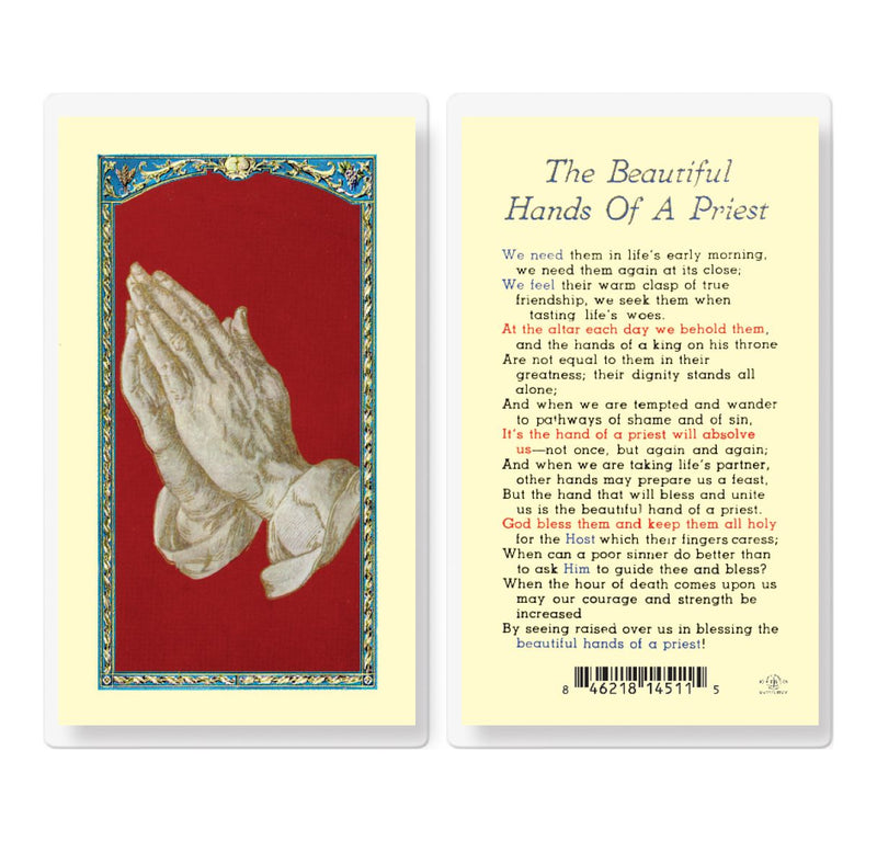 Beautiful Hands of a Priest Holy Card