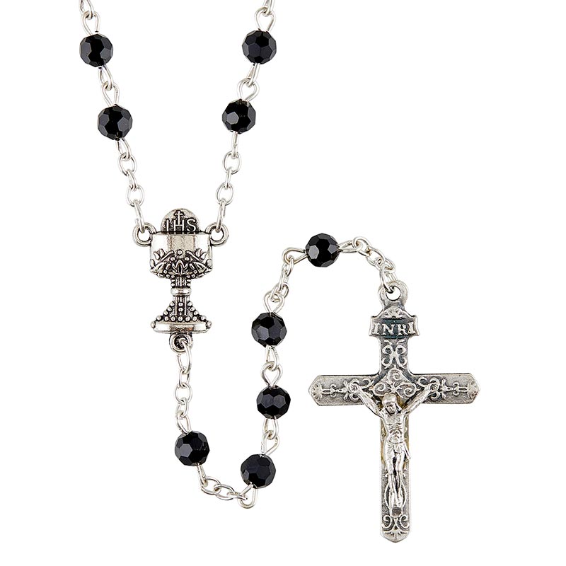 Tin Cut First Communion Rosary Jet