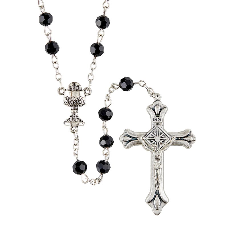 Tin Cut First Communion Rosary Jet