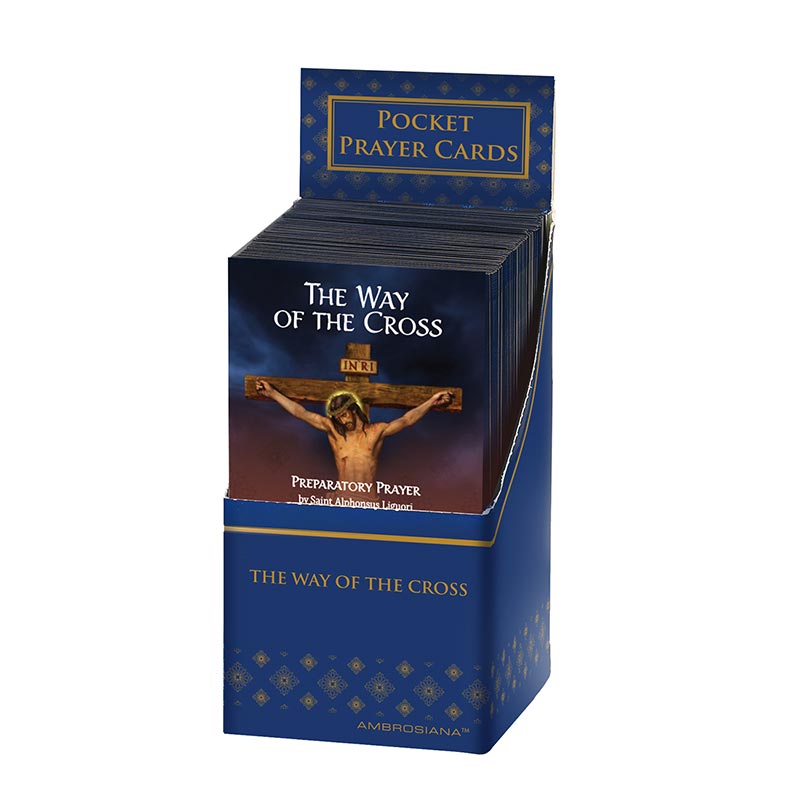 Trifold Cards Display - The Way Of The Cross - 48 pcs