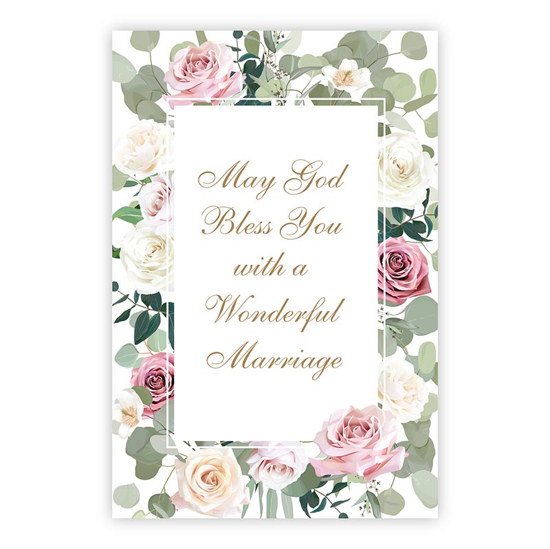 Wedding Card - May God Bless You With a Wonderful Marriage
