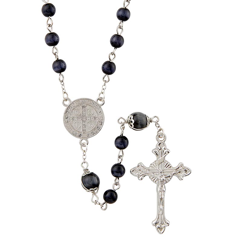 Wire Wrapped Rosary - Saint Benedict