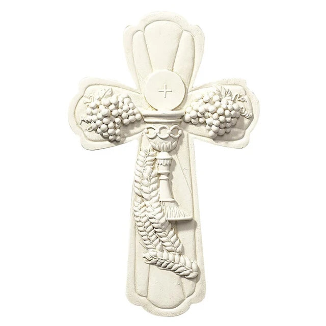 Tomaso First Communion cross in elegant gold-foil presentation gift box