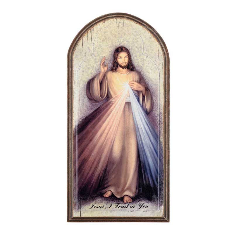 Arched Plaque - Divine Mercy