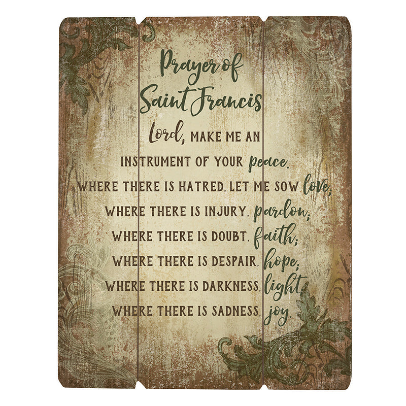 Wood Pallet Sign - Prayer of Saint Francis