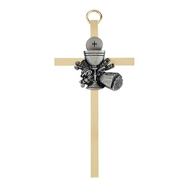 Brass Cross with Emblem - FC Chalice