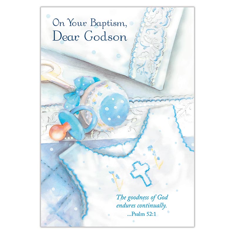On Your Baptism Dear Godson - Godson Baptism Card
