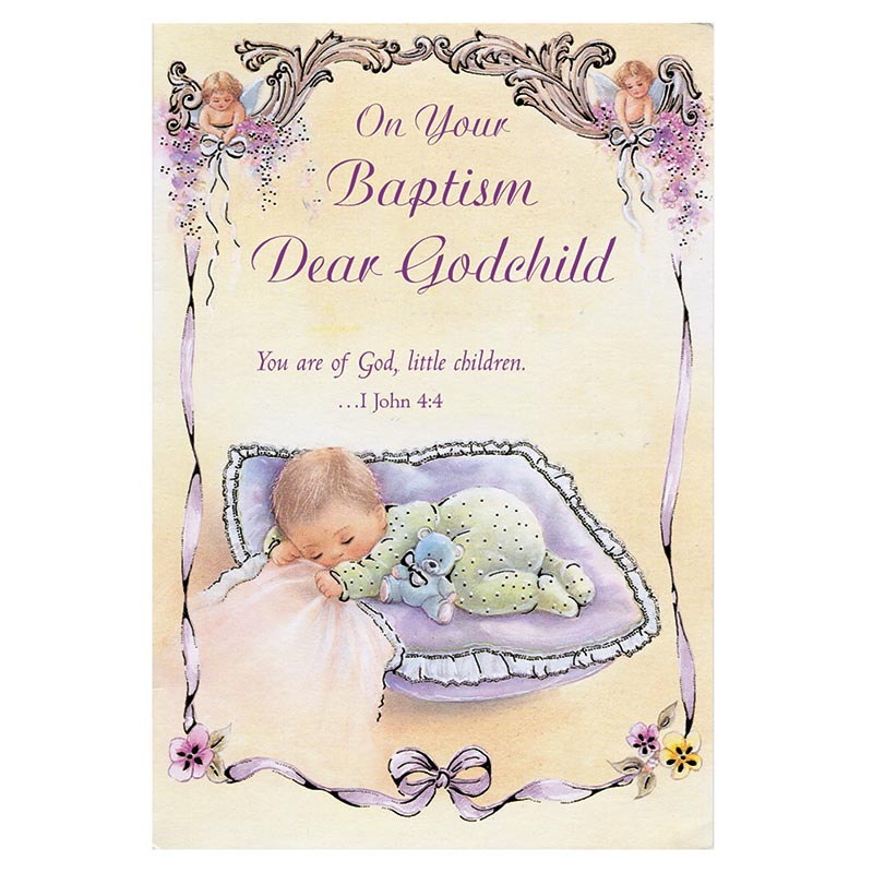 On Your Baptism Dear Godchild - Godchild Baptism Card