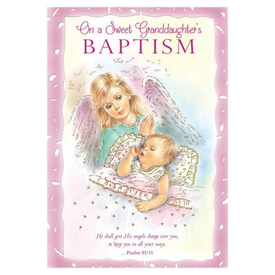On a Sweet Granddaughter's Baptism - Granddaughter Baptism Card