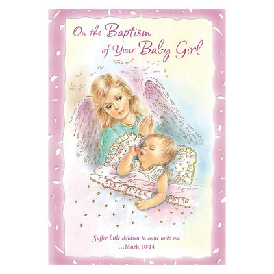 On the Baptism of Your Baby Girl - Baby Girl Baptism Card