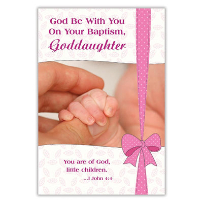 God Be With You on Your Baptism - Goddaughter Baptism Card