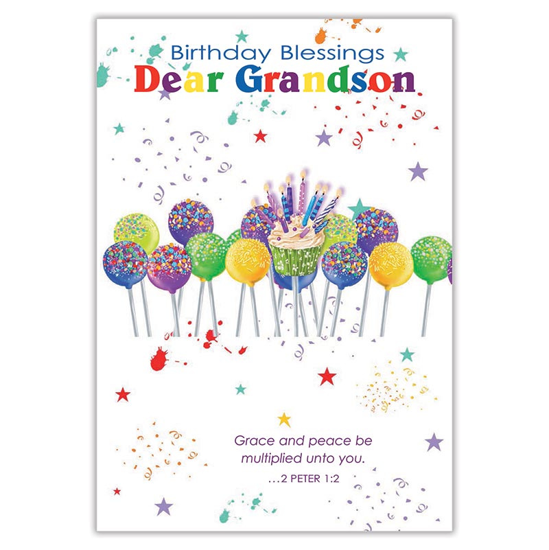 Birthday Blessings Dear Grandson Birthday Card