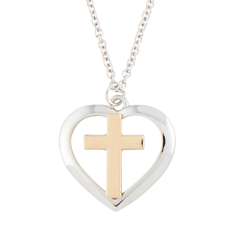 Cross In Heart Necklace