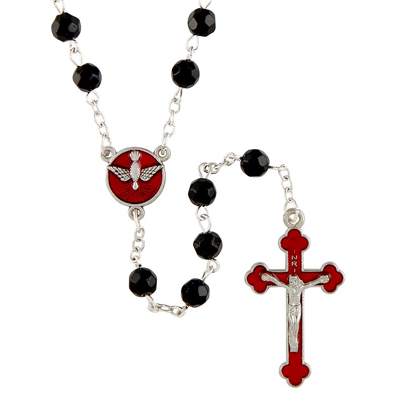 Jet Faceted Confirmation Rosary