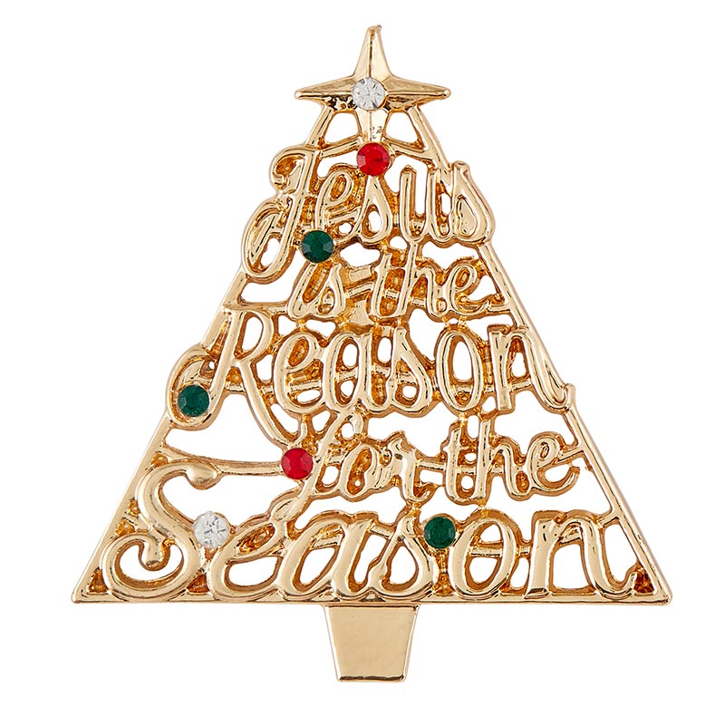 Jesus Is The Reason For The Season Tree Pin
