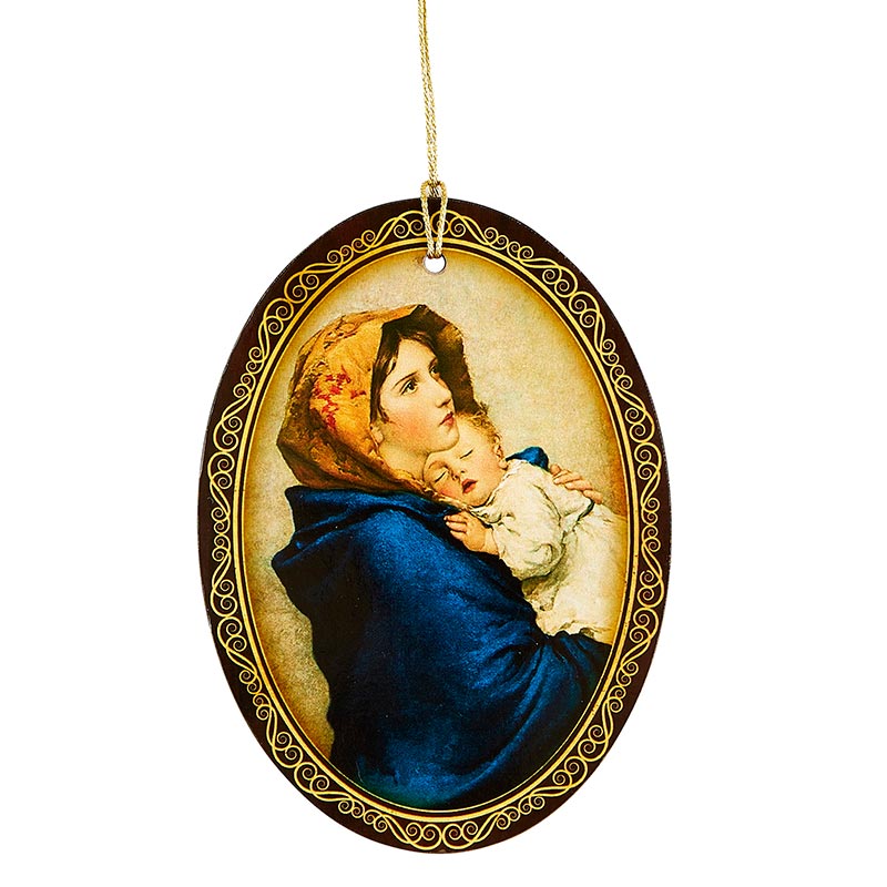 Madonna Of The Street Christmas Ornaments Oval