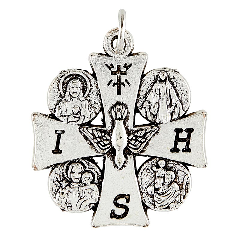 Silver First Communion Cross Medal