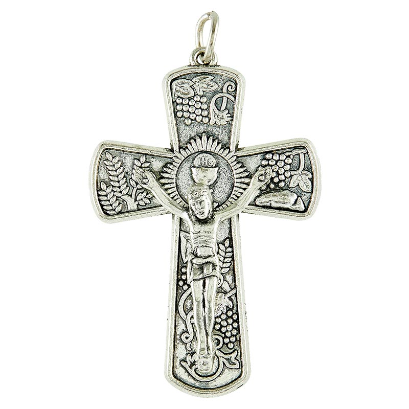 Silver First Communion Crucifix Pendant