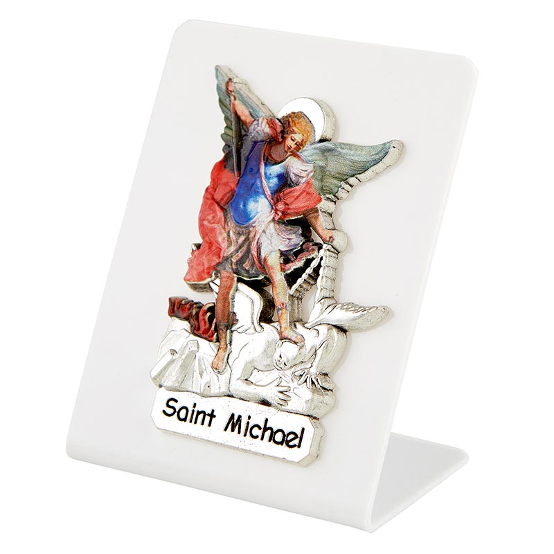 Saint Michael Desk Plaque