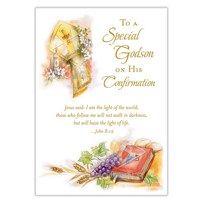 To a Special Godson on His Confirmation Card